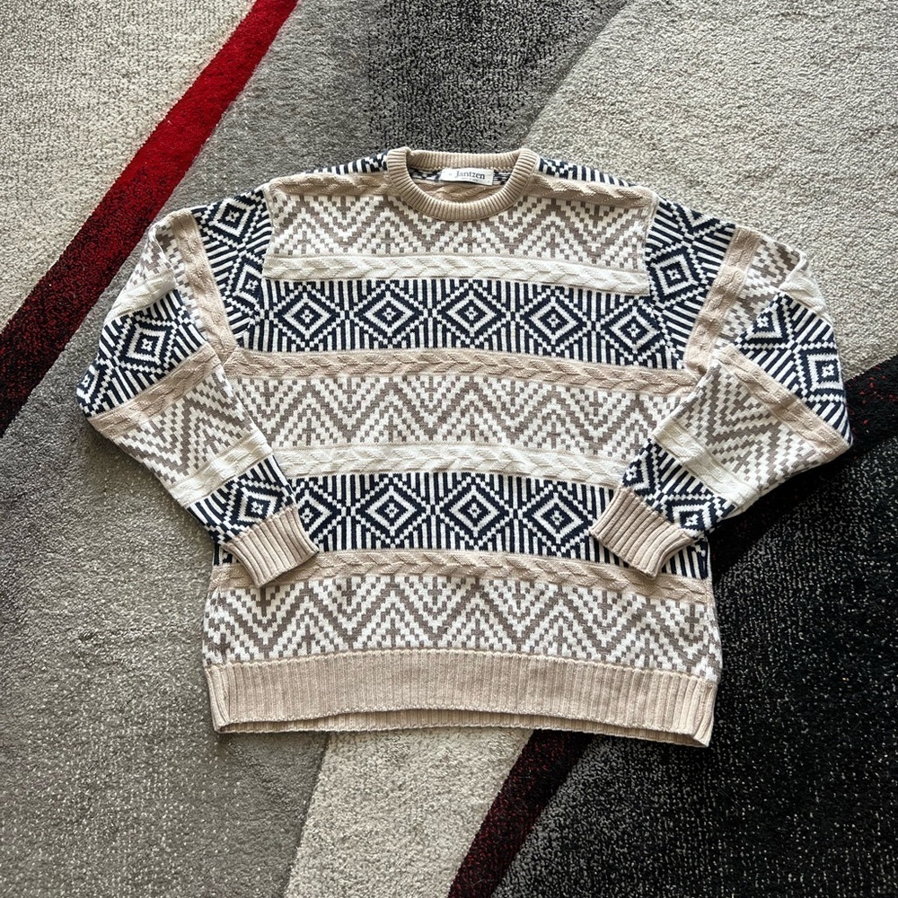 Jantzen Vintage Aztec Crewneck Sweater
